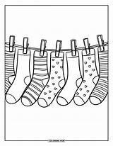 75  Sock Coloring Pages For Kids & Adults Free Printable PDFs sketch template