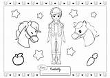 Saddle up Pony Outfit Colouring Sheet sketch template