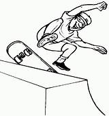 Skateboarding 4 coloring page sketch template