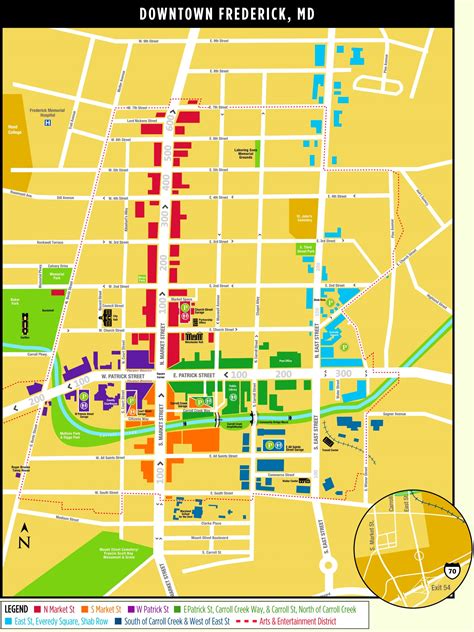 Downtown Frederick Tourist Map - Ontheworldmap.com