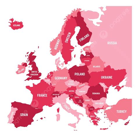 Europe Map In 4 Shades Of Green With White Labels Vec - vrogue.co