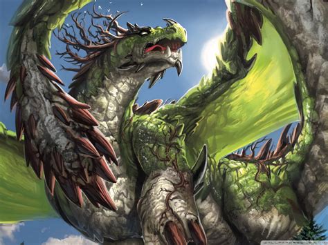 Green dragon illustration, dragon, fantasy art, creature, artwork HD wallpaper | Wallpaper Flare