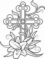 Beautiful Easter Cross coloring Page  Download Print Or Color Online sketch template