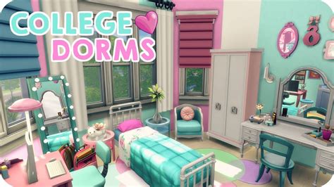 COLLEGE DORMS | Sims 4 Apartment Speed Build - YouTube