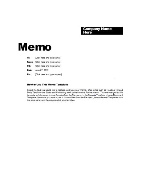 Business Memo Templates - 40 Memo Format Samples in Word