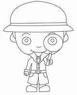 Cute Detective Coloring Pages  Cool sketch template