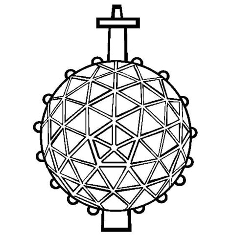 Times Square Ball coloring page - Download, Print or Color Online for Free