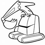 Happy Excavator coloring Page  Download Print Or Color Online For Free sketch template