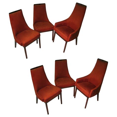 Set of Mid-Century Modern Drexel Declaration Dining Chairs by Kipp Stewart. at 1stDibs | mid ...