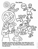 Stop Drop And Roll Coloring Pages sketch template