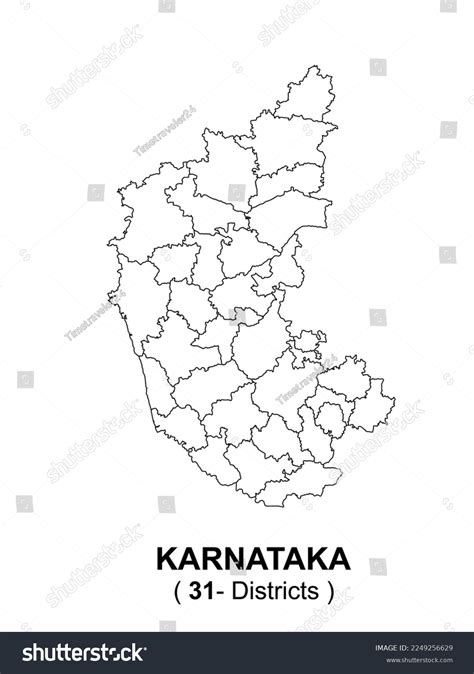 Karnataka Latest Vector Map Vijayanagara District Stock Vector (Royalty Free) 2249256629 ...