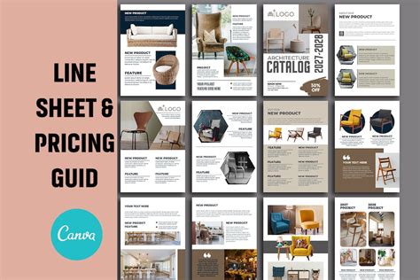 Line Sheet and Pricing & Services Guide Template Canva, Line Sheet Template, Wholesale Catalogue ...