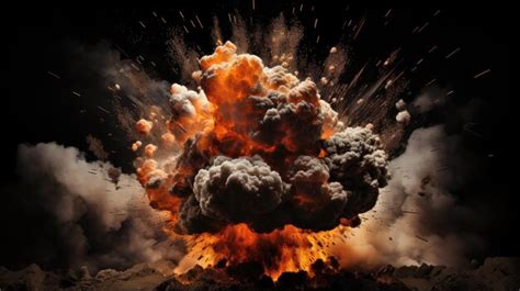 Premium AI Image | Explosion isolated on black background