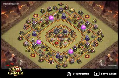 Best Town Hall 10 War Base Layouts With Links | Finite Gamer Base