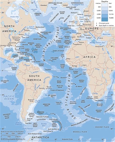 Map of the Week: Atlantic Political Map and Depth Contours | Mappenstance.