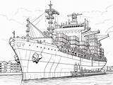 Serene Cargo Ship Coloring Page  sketch template