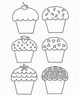 Coloring Pages Cupcake Cupcakes Seven Baking Delicious Kitty Hello  sketch template