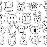 Giant Animal Faces Coloring Page  Etsy sketch template
