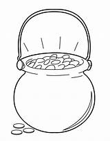 Pot Of Gold Coloring Pages  Best For Kids sketch template