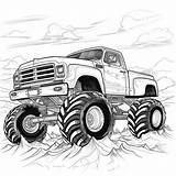 Monster Truck Coloring Page  Etsy sketch template