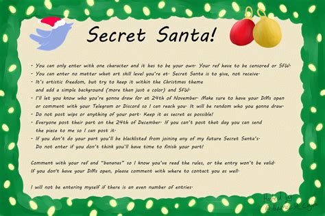 Printable Secret Santa Rules - Printable Word Searches