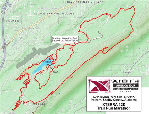 Oak Mountain State Park Trail Map - Printable Map