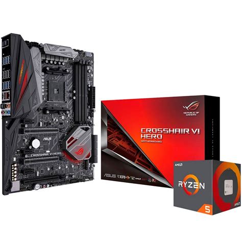 AMD Ryzen™ 5 2600 Processor & ASUS ROG CROSSHAIR VI HERO Motherboard ...