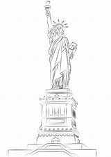 The Statue Of Liberty In New York coloring Page  Download Print Or sketch template