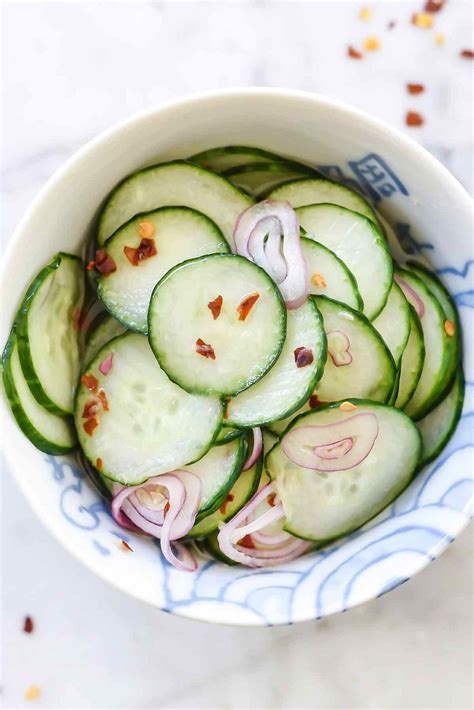 Quick Asian Pickled Cucumbers | foodiecrush.com | Pickling cucumbers, Cucumber recipes, Pickling ...