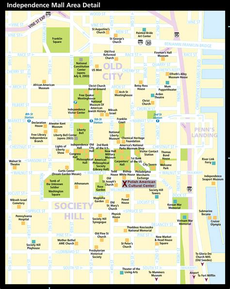 Independence Hall Philadelphia Tourist Map - Philadelphia • mappery