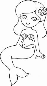 Baby Mermaid Coloring Pages  Coloring Home sketch template