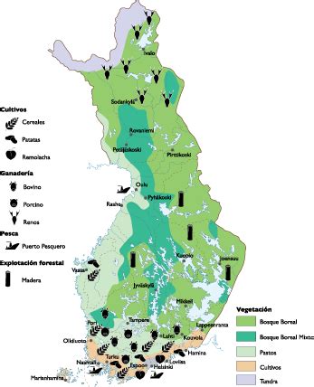 Finland Land Use map | Vector World Maps