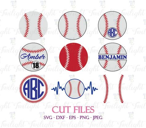 Baseball Cut Files Baseball SVG Files Baseball DXF File