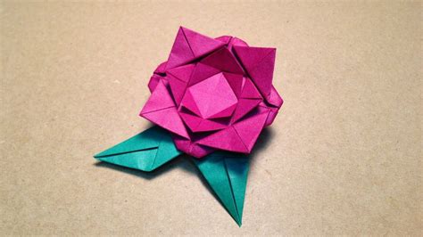 Origami Flower Instructions / Rose / Easy for children - YouTube ...