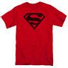 Superman Red On Black Shield Licensed Adult T-Shirt | eBay