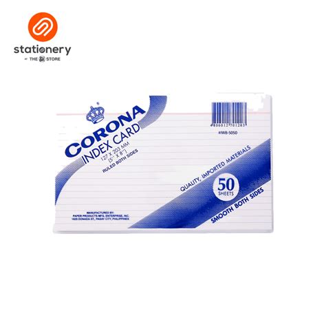 Buy Corona Index Card 50 Sheets per Pack | SM Stationery