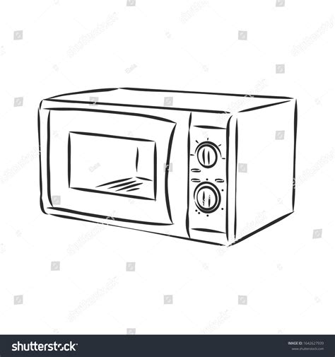 Microwave Oven Vector Sketch Illustration Stock Vector (Royalty Free ...