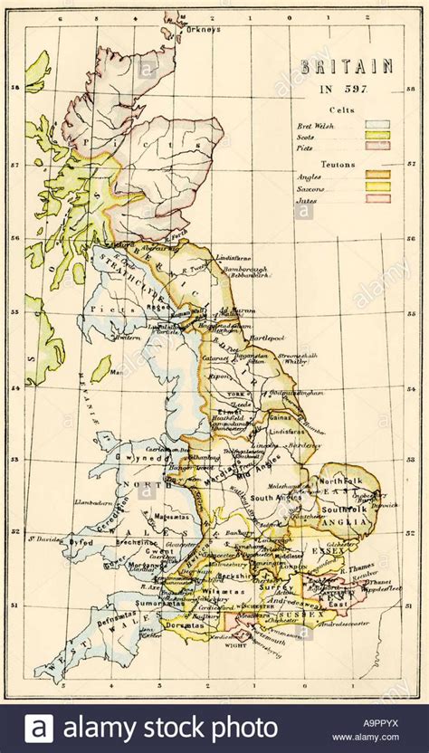 Celtic tribes of Britain map - Celtic tribes in Britain map (Northern ...