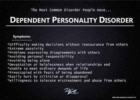 The Most Common Disorder in People | Personality disorder symptoms, Dependant personality ...