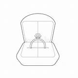 Engagement Ring Coloring Page Stock Vector  Illustration Of Circle sketch template