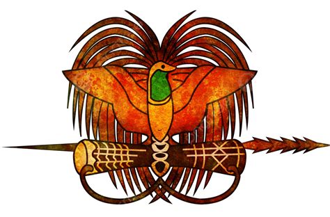 Papua New Guinea Coat Of Arms Grunge Asia Papua, Isolated, Coat Of Arms, Rusty PNG Transparent ...