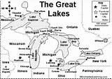 Great Lakes Outline Map Free Printable sketch template
