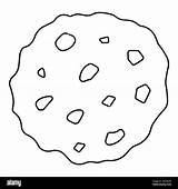 cookie chocolate Day Sweet Food Snack Icon Element Line Doodle coloring  sketch template