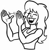 Clapping Hands Coloring Pages  Nation sketch template