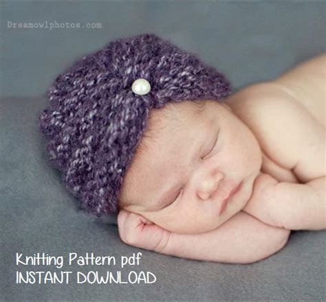 Purl Ridge Baby Turban Hat Knitting Pattern PDF 118 INSTANT - Etsy