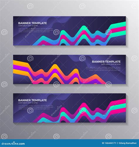 Gradient Banner Template Modern Cool Shape Neon Glow, Applicable for Banners, Header, Footer ...