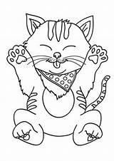 Coloring Pages  Funny Cat page sketch template