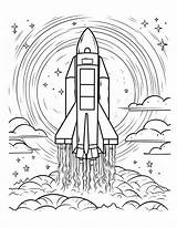 Free Rocket Ship Coloring Pages For Kids sketch template