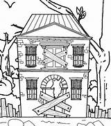 Classic Haunted House sketch template