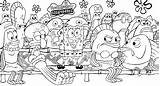 Spongebob Characters Coloring Pages  Home sketch template